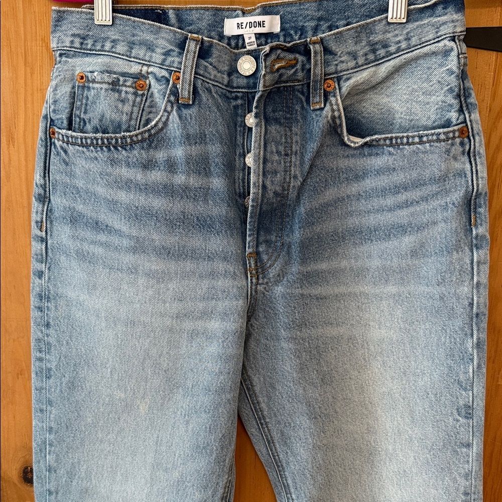 RE/DONE Straight Jeans with split hem